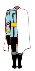Maršálská uniforma má modrou barvu na počest Generála Pinocheta