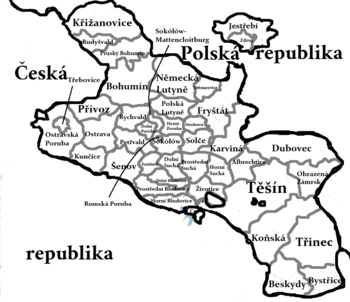 Mapa Orlovska s administrativním dělením