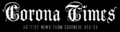 Velké logo Corona Times z roku 2018. Změna písma z Old English na Anglican